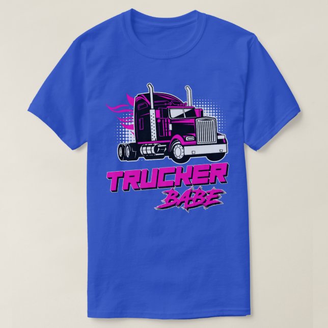 Trucker Babe Truck Truck Fahrer Geschenk Frauen T-Shirt (Design vorne)