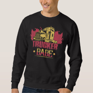 Trucker Babe Truck Trucker Sweatshirt