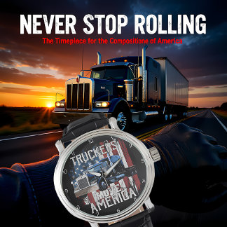Trucker Bewegen Amerika Patriotisch Armbanduhr