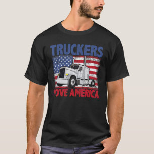 Trucker bewegen Amerika Sattelzugfahrer US Amerika T-Shirt