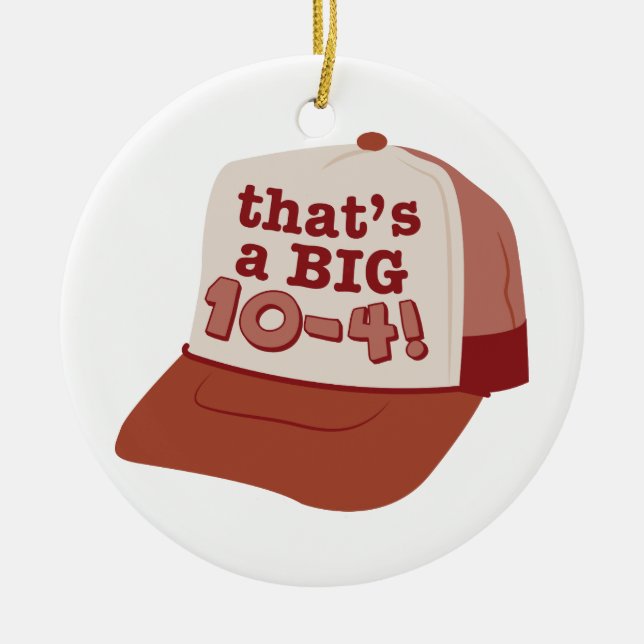 Trucker Cap Keramik Ornament (Vorne)