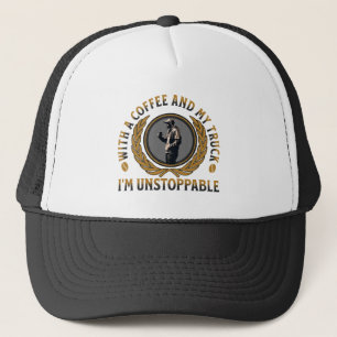 Trucker Coffee Cup Strong Road Power Männchen Truckerkappe