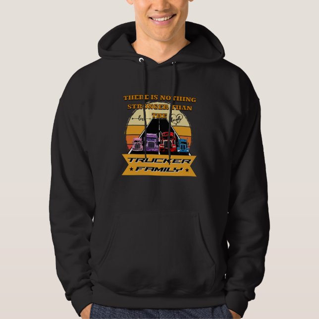 Trucker Family Strong Parters Children Road Bond Hoodie (Vorderseite)