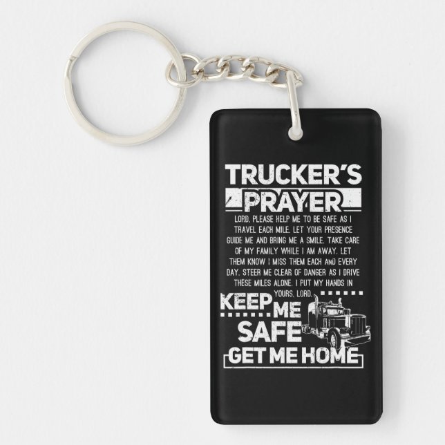 Trucker-Gebet Schlüsselanhänger (Vorderseite)