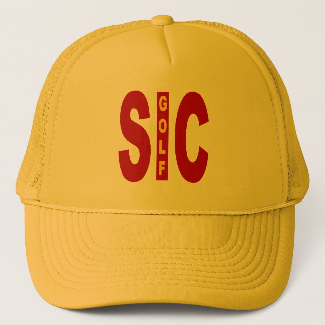 Trucker gelbe Mütze SICILA GOLF (Vorderseite)