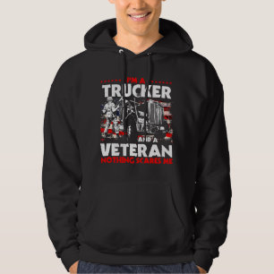 Trucker gibt Patriotic Veteran Truck Driver Tract Hoodie