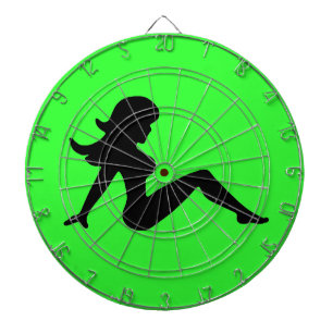 Trucker Girl Green Dartboard Dartscheibe