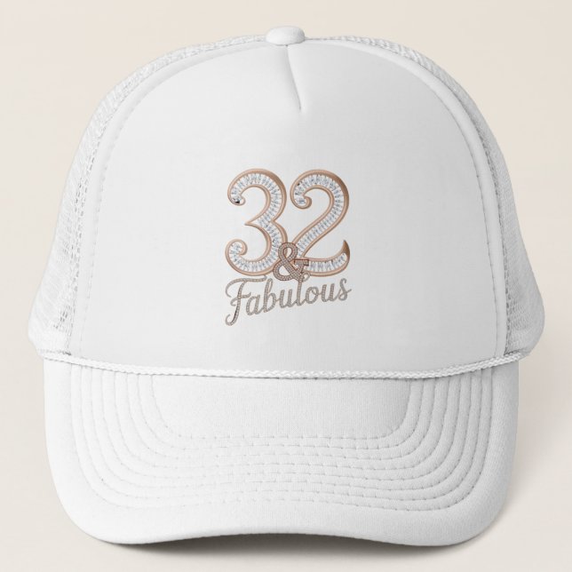 Trucker Hat - 32 & Fabulous Truckerkappe (Vorderseite)