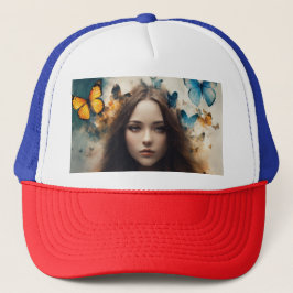 Trucker Hat: Butterfly & Feather  Truckerkappe