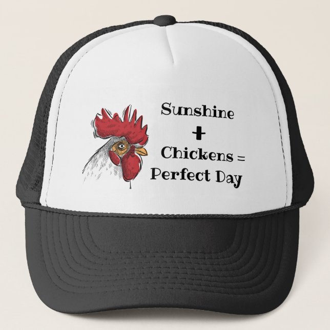 Trucker Hat-Chicken Sunshine+Chickens=Perfekter Ta Truckerkappe (Vorderseite)