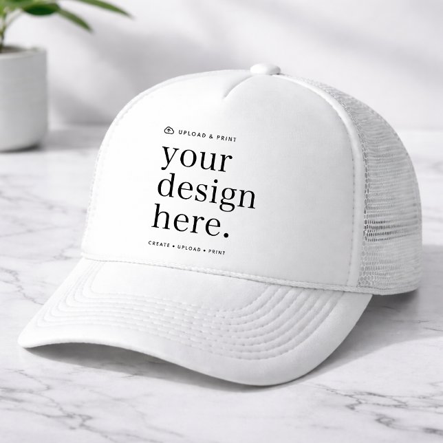 Trucker Hat Ihr Design Upload Truckerkappe (Upload your artwork and turn this hat into custom merch, team workwear or a stylish gift)