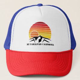 Trucker Hat Mt Tamalpais California Retro Sunset Truckerkappe