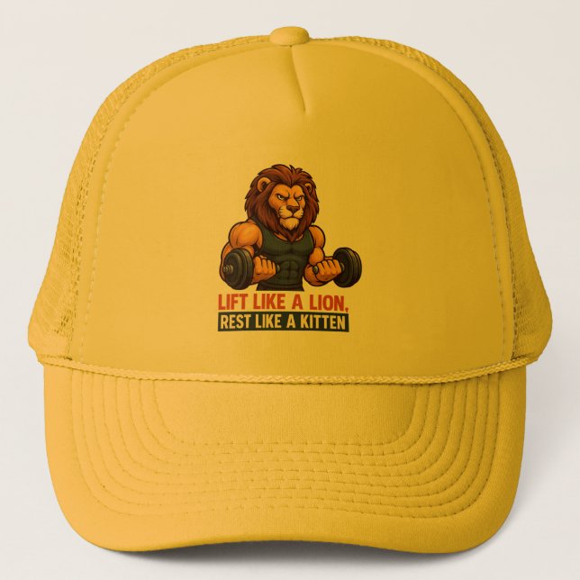 Trucker Hat Strong Tiger Lifter - Fitness Motivat Truckerkappe (Vorderseite)