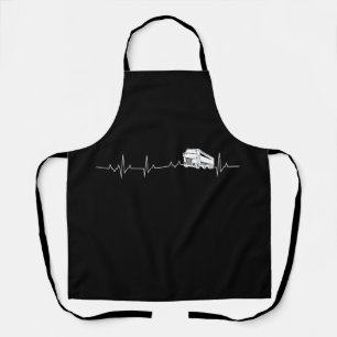 Trucker Heartbeat Funny TShirt Schürze