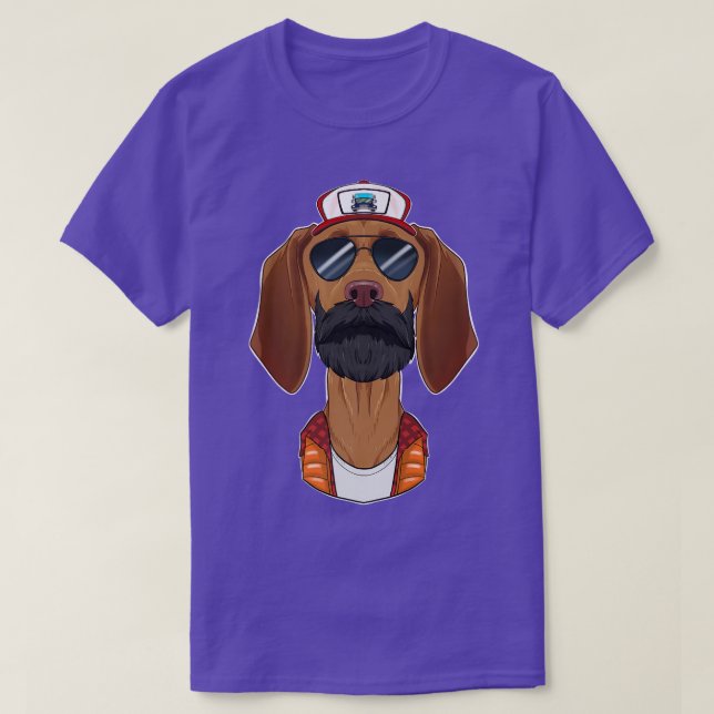 Trucker Hund I Truck Fahrer Vizsla T-Shirt (Design vorne)