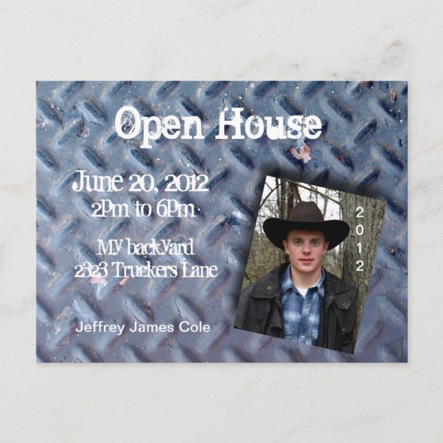 Trucker Lauffläche Open House Postkarte (Vorderseite)