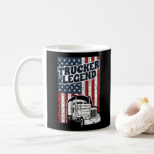 Trucker Legend Funny Semi Truck Driver Trucker Tru Kaffeetasse