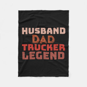 Trucker Legend Vatertag Vater Geschenke Fleecedecke