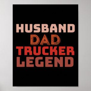 Trucker Legend Vatertag Vater Geschenke Poster
