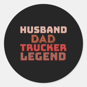 Trucker Legend Vatertag Vater Geschenke Runder Aufkleber