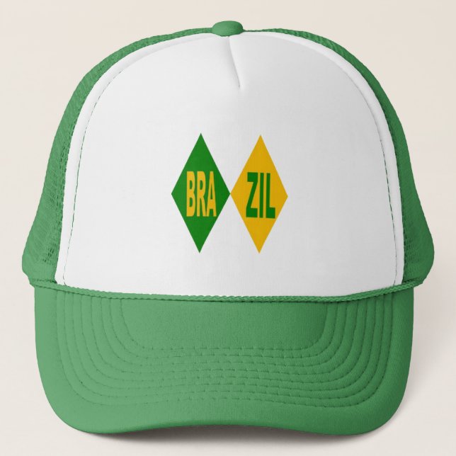Trucker-Mütze grün BRAZIL Truckerkappe (Vorderseite)
