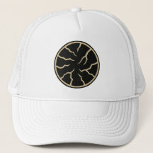 Trucker-Mütze mit rissiger Oberflächengrafik