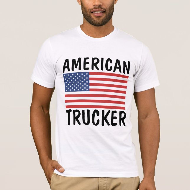 TRUCKER PATRIOTISCHE T - SHIRT (Vorderseite)