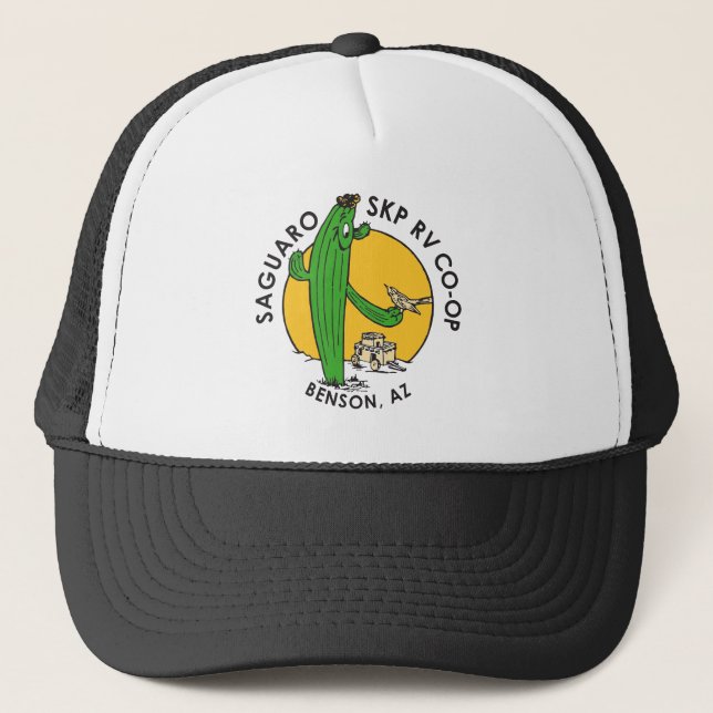 Trucker-Style Hat (weiß/schwarz) Truckerkappe (Vorderseite)