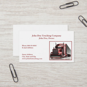 Trucker Trucking Business Card Visitenkarte