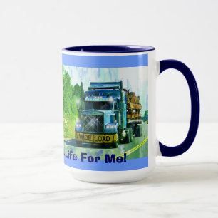 Trucker's Big Rig Blue Truck Pit Stopp Tasse