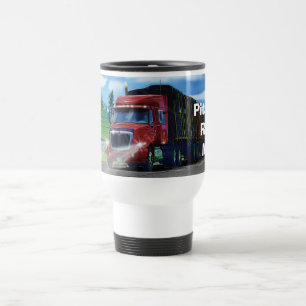 TRUCKERS BIG RIG RED TRUCK REISE MUG REISEBECHER