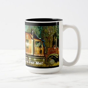 TRUCKERS BIG RIG TRUCK STOCK DRINK TASSE