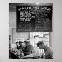 Trucker's Cafe, 1940. Vintages Foto