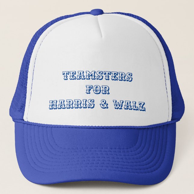 Trucker's cap für "Teamsters for Harris & Walz" Truckerkappe (Vorderseite)