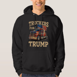 Truckers für Trump – Red Rig & Flags Hoodie