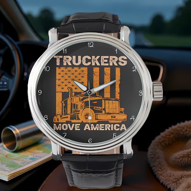 Truckers Move America: Orange Pride Armbanduhr (Von Creator hochgeladen)