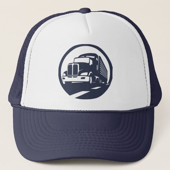 TruckerSucker - Grafiksymbol - LKW-Hut - blau Truckerkappe (Vorderseite)