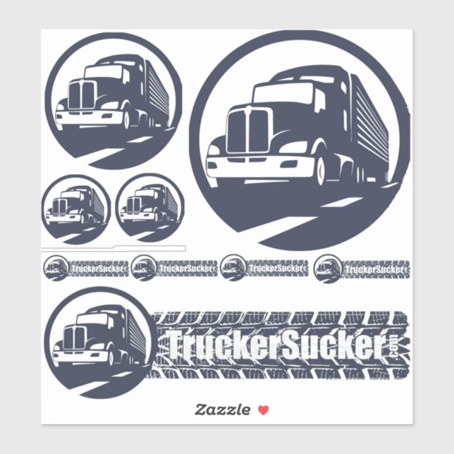 TruckerSucker - Sie schneiden Vinyl-Autoaufkleber Aufkleber (Blatt)