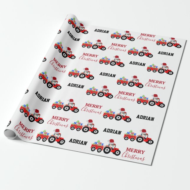 Truckfarm Farm Individuelle Name Geschenkpapier (Ungerollt)