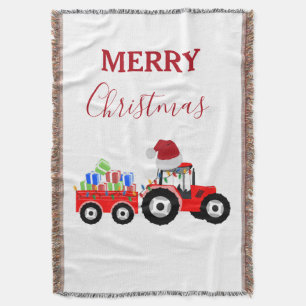 Truckfarm Red Christmas Tractor Decke