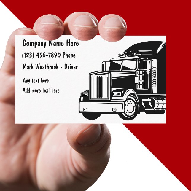 Trucking Business Card Modernes Template Visitenkarte (Von Creator hochgeladen)