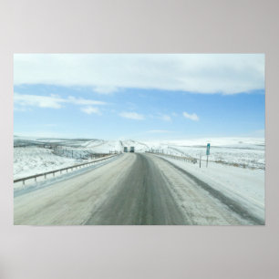 Trucking Interstate 80 Wyoming USA Poster