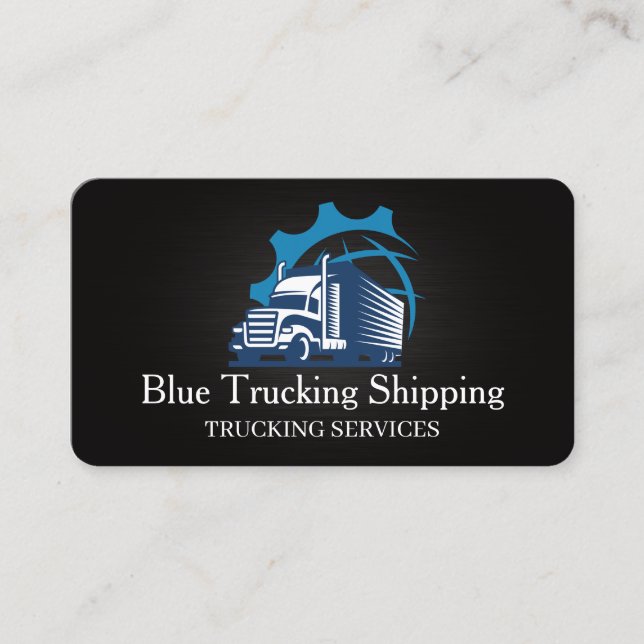 Trucking Shipping Corporate Global Logo Visitenkarte (Vorderseite)