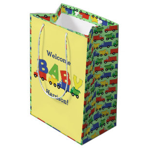 Trucks Boy Baby Dusche Niedlich Mittlere Geschenktüte