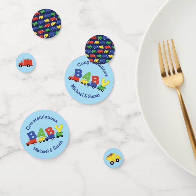 Trucks Boy Baby Shower Construction Niedlich Konfetti (Gruppe)