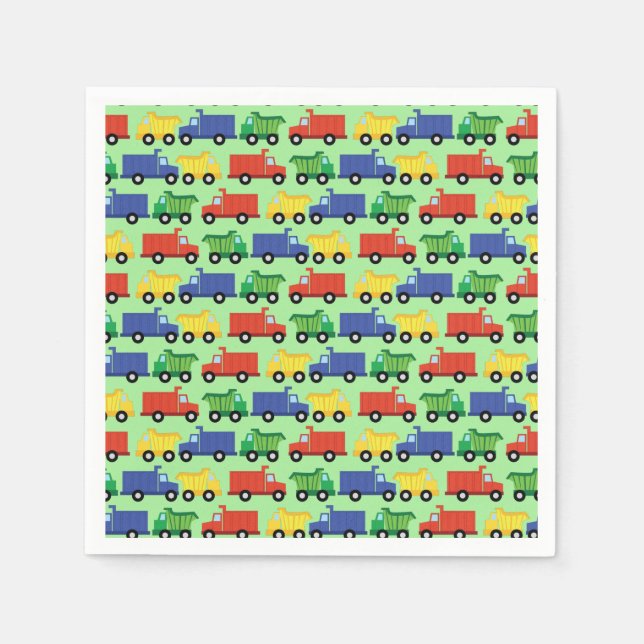 Trucks Boy Baby Shower Serviette (Vorderseite)