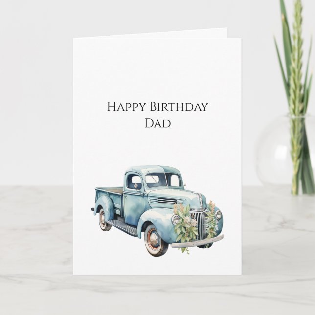 Trucks Dad Birthday Karte (Vorderseite)