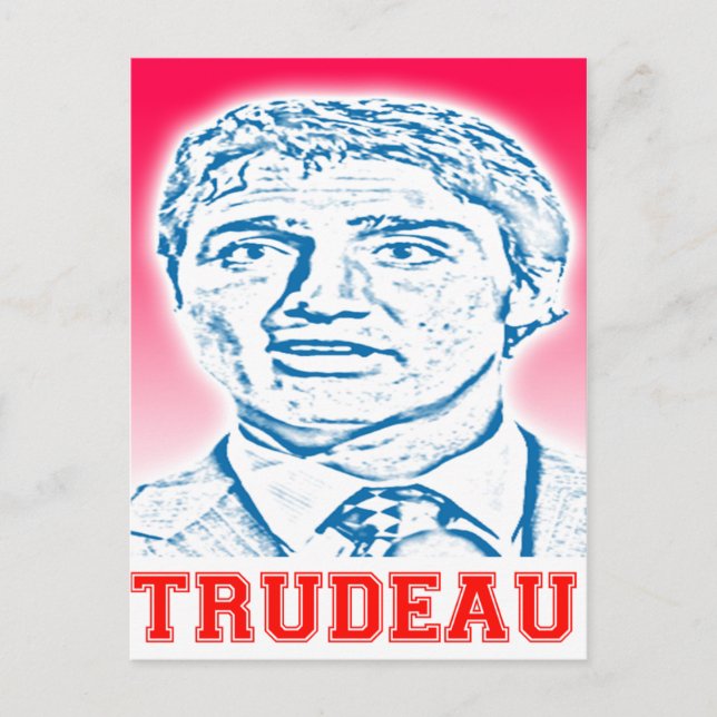Trudeau-Logo Postkarte (Vorderseite)