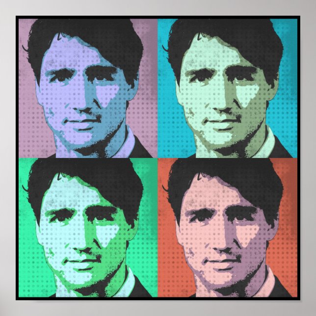 Trudeau Pop Art Poster (Vorne)