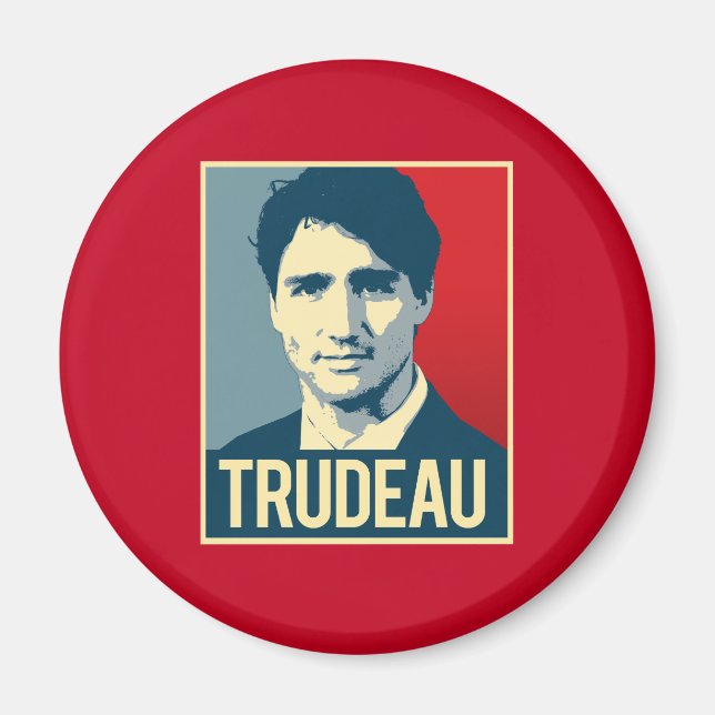 Trudeau Propaganda Poster -.pnng Magnet (Vorne)